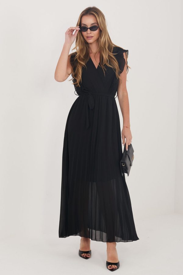 Black Daydress in Day Dresses with Spandex, Polyester and Viscose