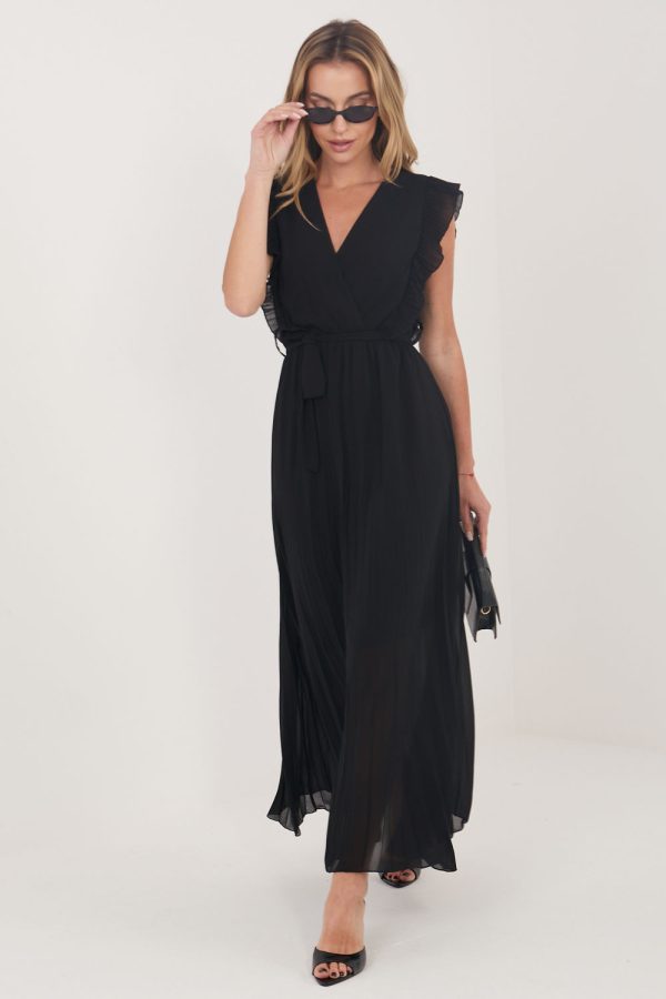 Black Daydress in Day Dresses with Spandex, Polyester and Viscose