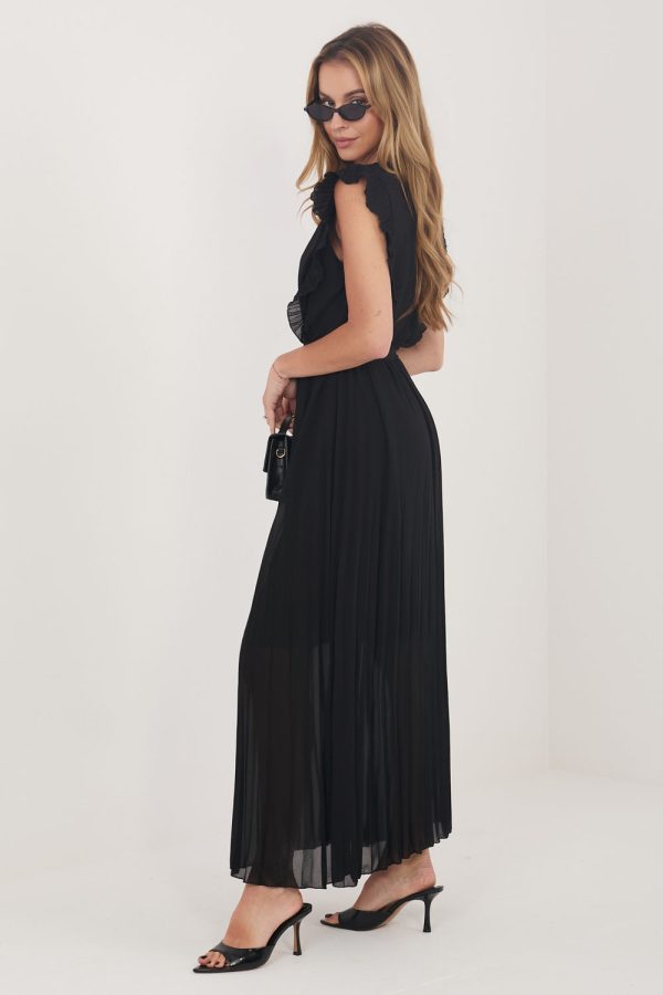 Black Daydress in Day Dresses with Spandex, Polyester and Viscose