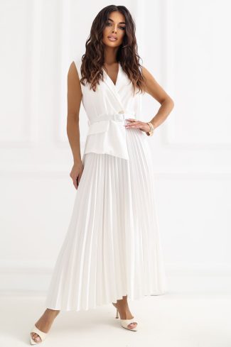 1121480 Beige Daydress in Day Dresses with Spandex, Polyester and Viscose