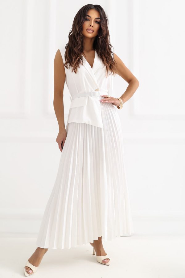 Beige Daydress in Day Dresses with Spandex, Polyester and Viscose