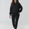 Black Set in Pants, Trousers, Shorts with Cotton and Spandex