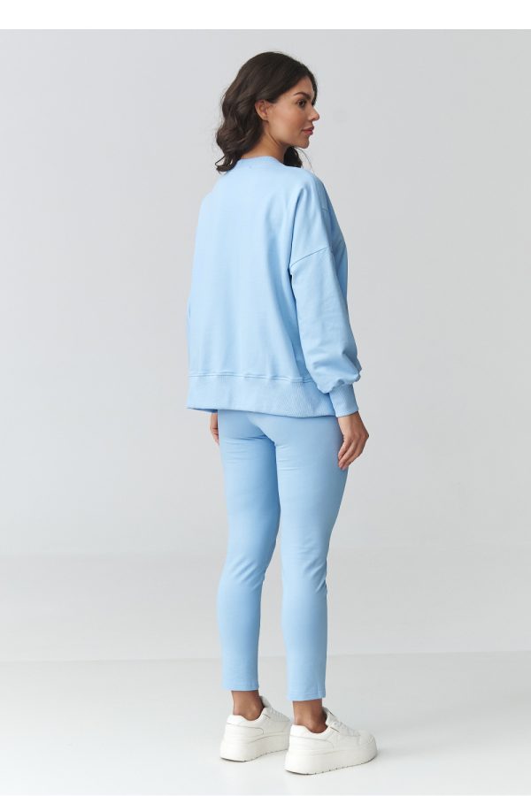 Blue Set in Pants, Trousers, Shorts with Cotton and Spandex