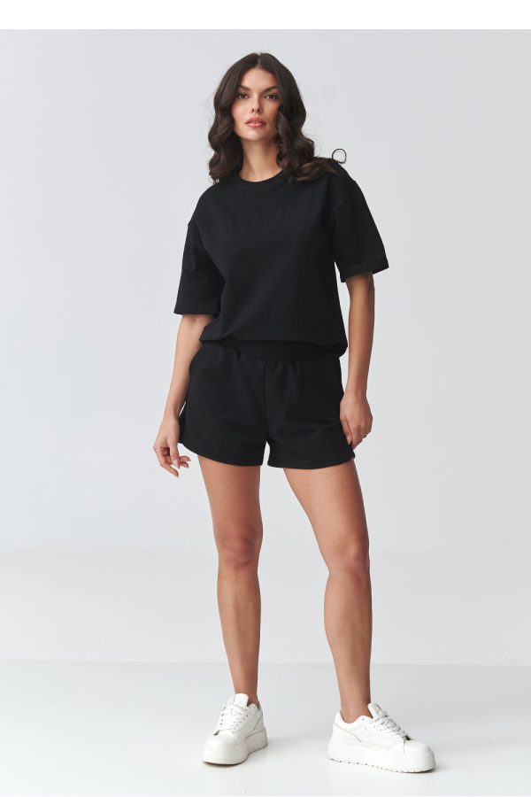 Black Set in Pants, Trousers, Shorts with Cotton and Spandex