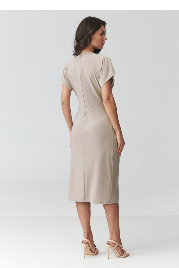 Beige Daydress in Day Dresses with Spandex and Polyester