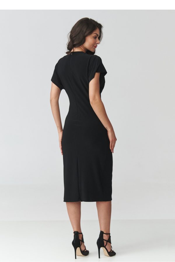Black Daydress in Day Dresses with Spandex and Polyester