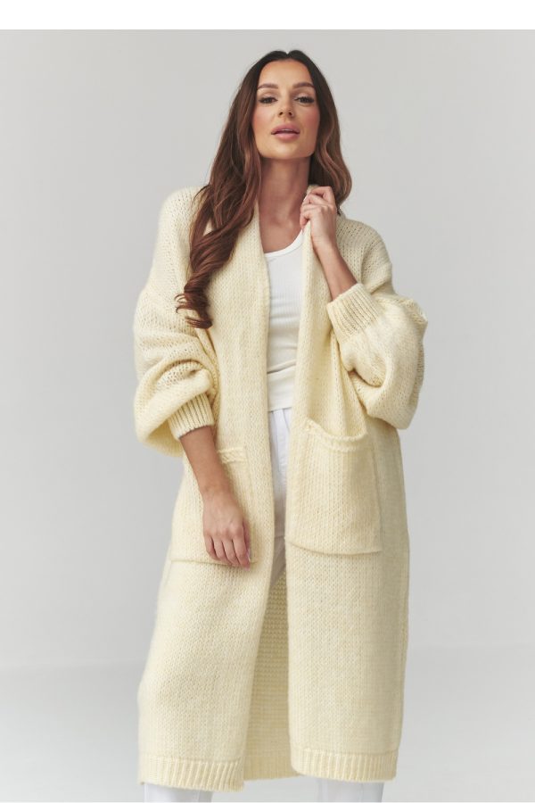 Yellow Cardigan in Cardigans For Women, Ponchos with Acrylic, Polyamide, Polyester and Wool