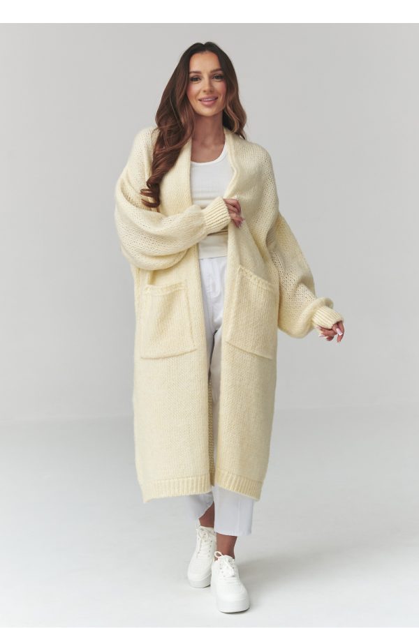 Yellow Cardigan in Cardigans For Women, Ponchos with Acrylic, Polyamide, Polyester and Wool