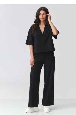 Black Set in Pants, Trousers, Shorts with Cotton and Spandex