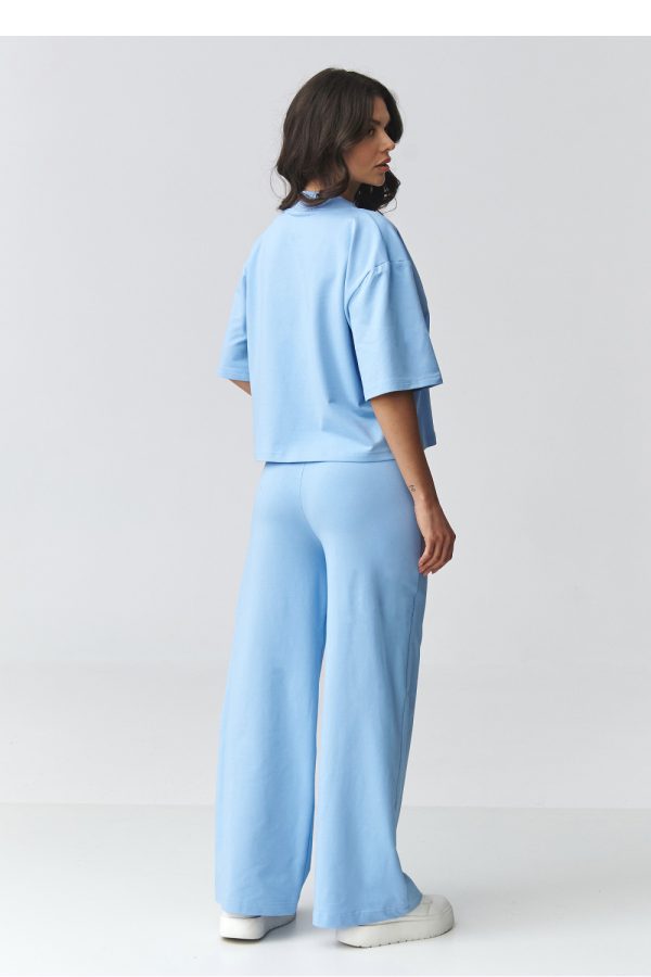Blue Set in Pants, Trousers, Shorts with Cotton and Spandex