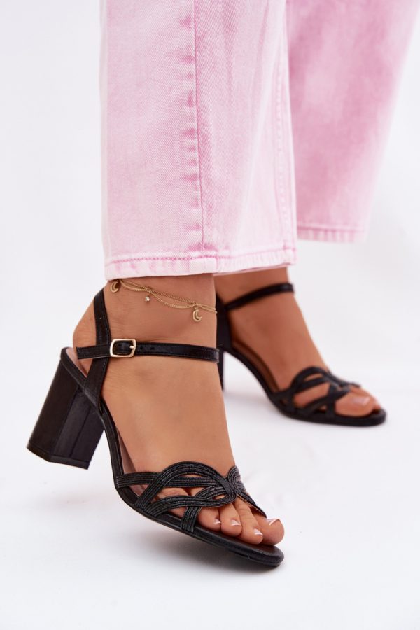 black Heel sandals model 226912 Step in style