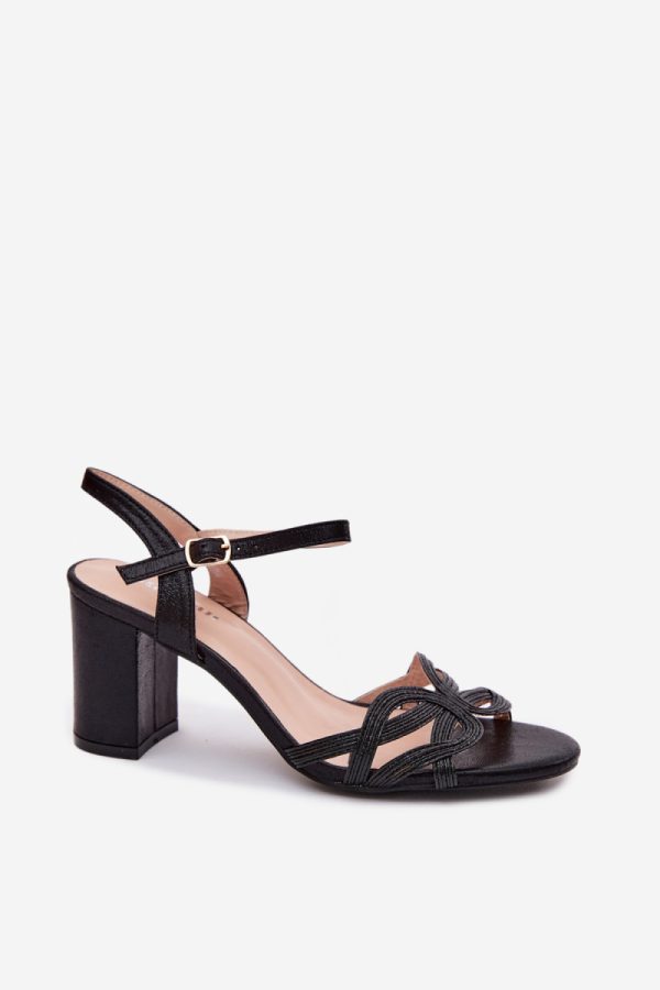 black Heel sandals model 226912 Step in style