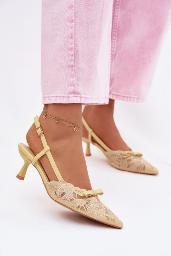 yellow Heel sandals model 226926 Step in style