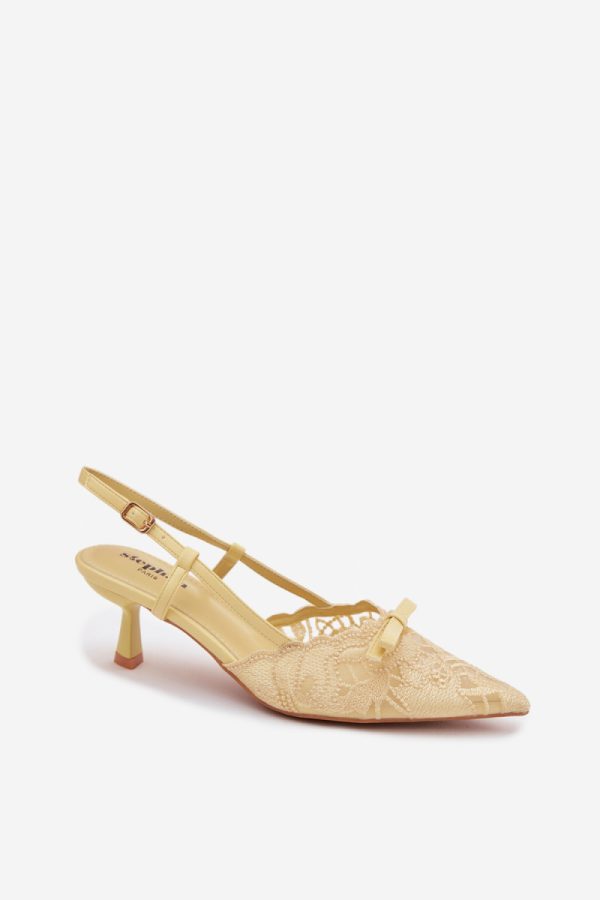 yellow Heel sandals model 226926 Step in style