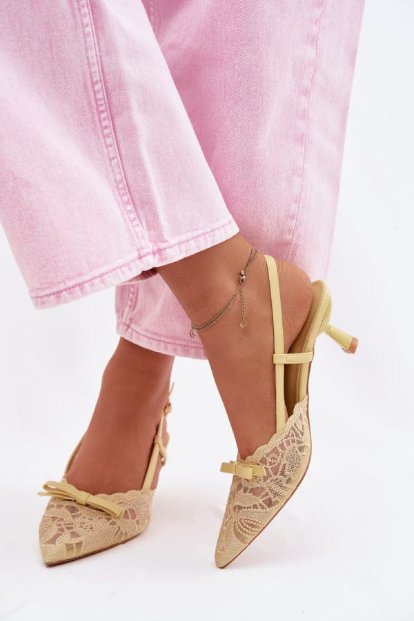 yellow Heel sandals model 226926 Step in style