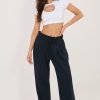 Navy Blue Tracksuit Trousers in Pants, Trousers, Shorts with Spandex and Viscose