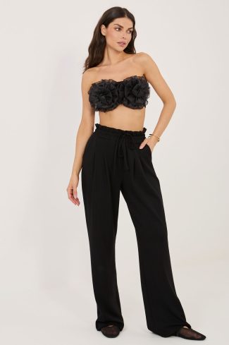 Black Tracksuit Trousers in Pants, Trousers, Shorts with Spandex and Viscose