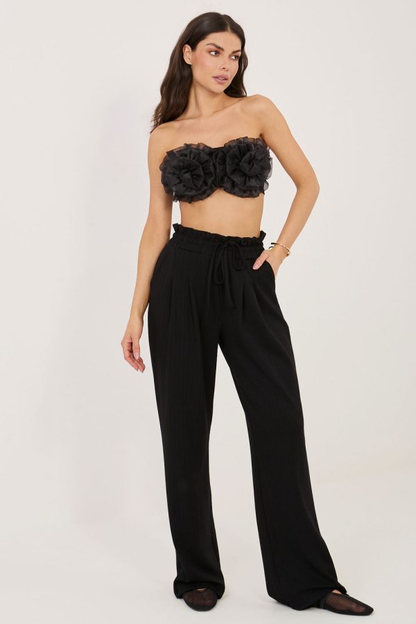 Black Tracksuit Trousers in Pants, Trousers, Shorts with Spandex and Viscose