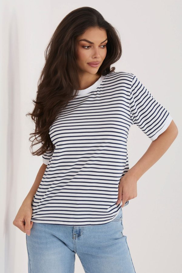 Navy Blue T-shirt in Women`s Tops, T-shirts, Singlets with Cotton
