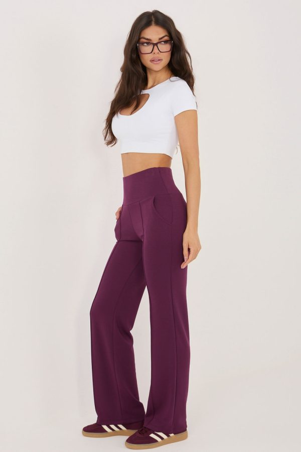 Violet Tracksuit Trousers in Pants, Trousers, Shorts with Spandex and Viscose