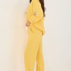 1122314 Yellow Set in Pants, Trousers, Shorts with Cotton and Spandex