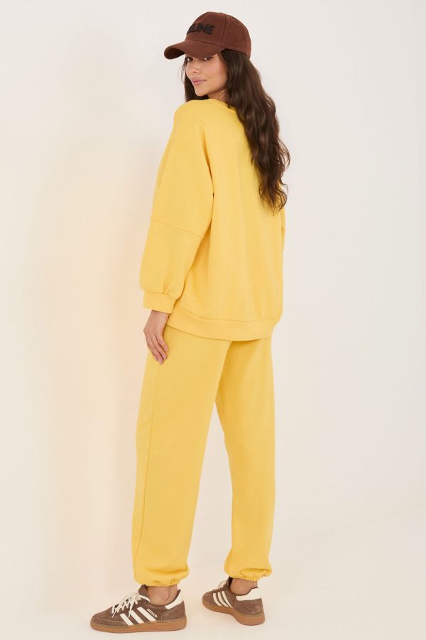 Yellow Set in Pants, Trousers, Shorts with Cotton and Spandex