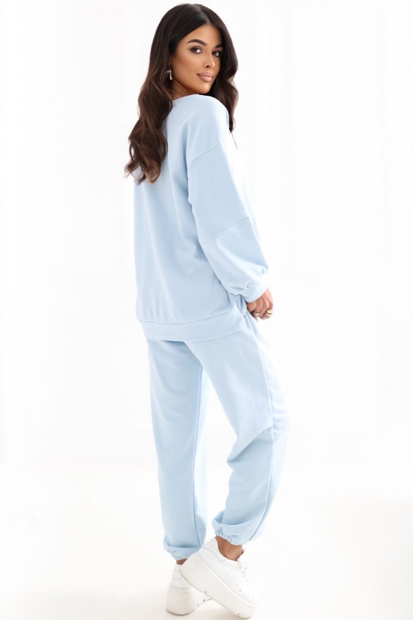 Blue Set in Pants, Trousers, Shorts with Cotton and Spandex