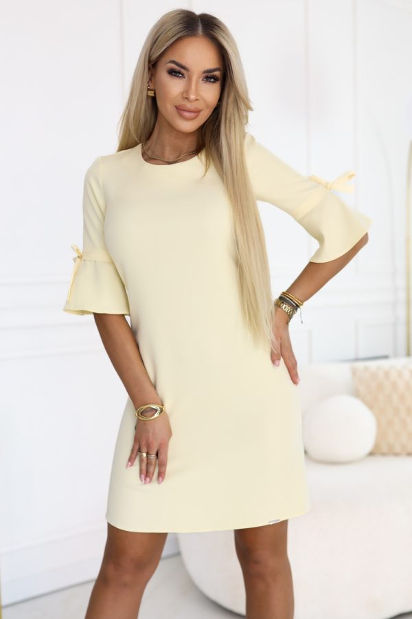 Yellow Daydress in Day Dresses with Spandex and Polyester