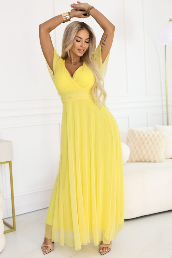 Green Long Dress in Evening Dresses with Spandex and Polyester