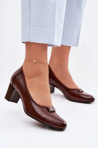 brown Block heel pumps model 227172 Step in style