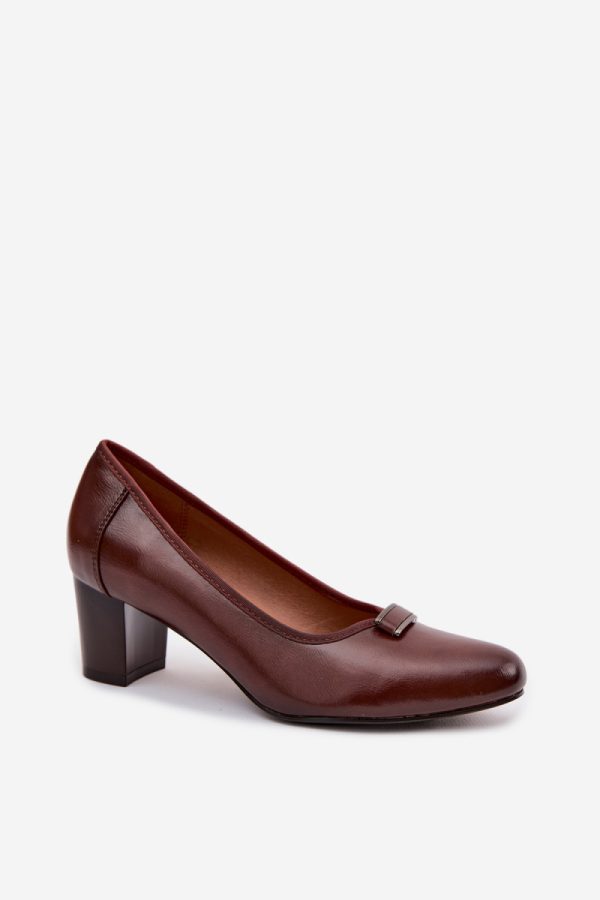 brown Block heel pumps model 227172 Step in style