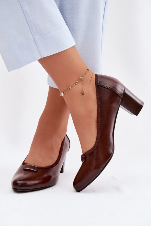 brown Block heel pumps model 227172 Step in style