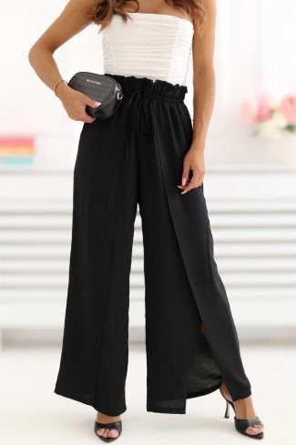 Black Women Trousers in Pants, Trousers, Shorts with Spandex and Viscose