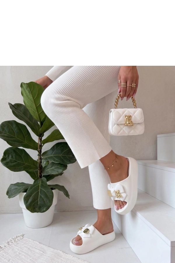 White Platform Sandals in Sandals & Flip-Flops For Women with Fabric, Footbed and Platform Height