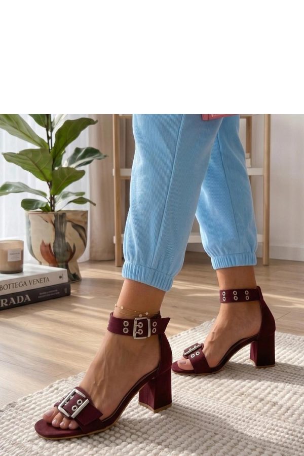 Red Heel Sandals....Fabric, Footbed and Heel Height