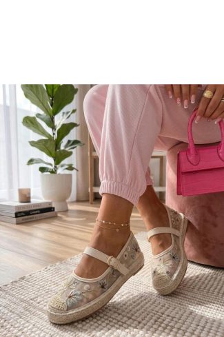 Beige Espadrille..Fabric, Footbed and Platform Height