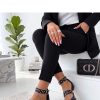 Black Ballet Flats..Fabric, Footbed and Heel Height