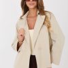 Beige Coat in Women`s Coats, Jackets with Polyester