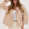 Brown Coat in Women`s Coats, Jackets with Polyester