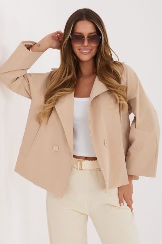 Brown Coat in Women`s Coats, Jackets with Polyester