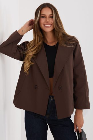 Brown Coat in Women`s Coats, Jackets with Polyester