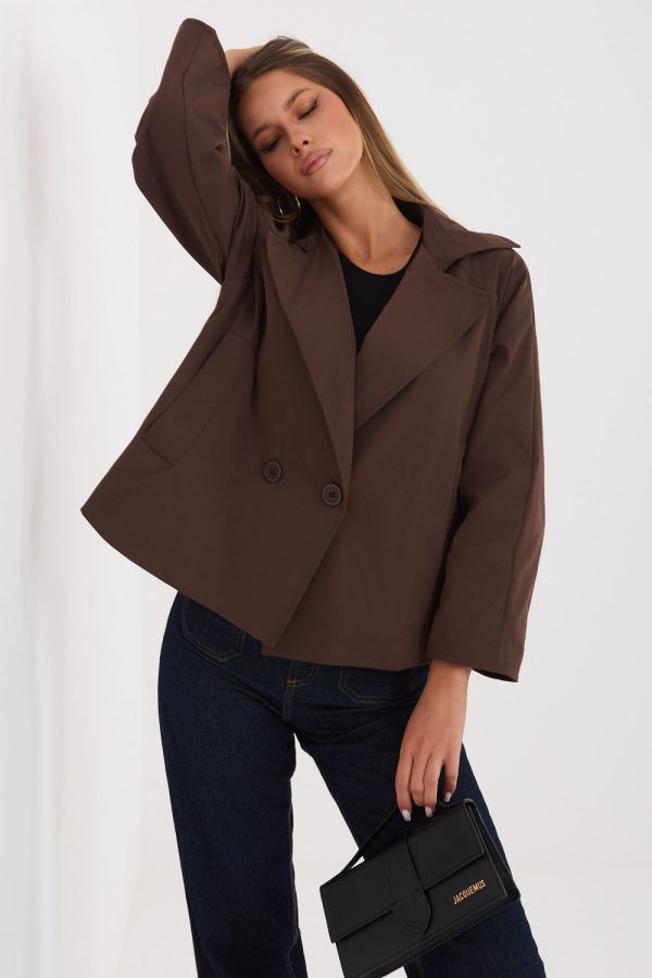 Brown Coat in Women`s Coats, Jackets with Polyester