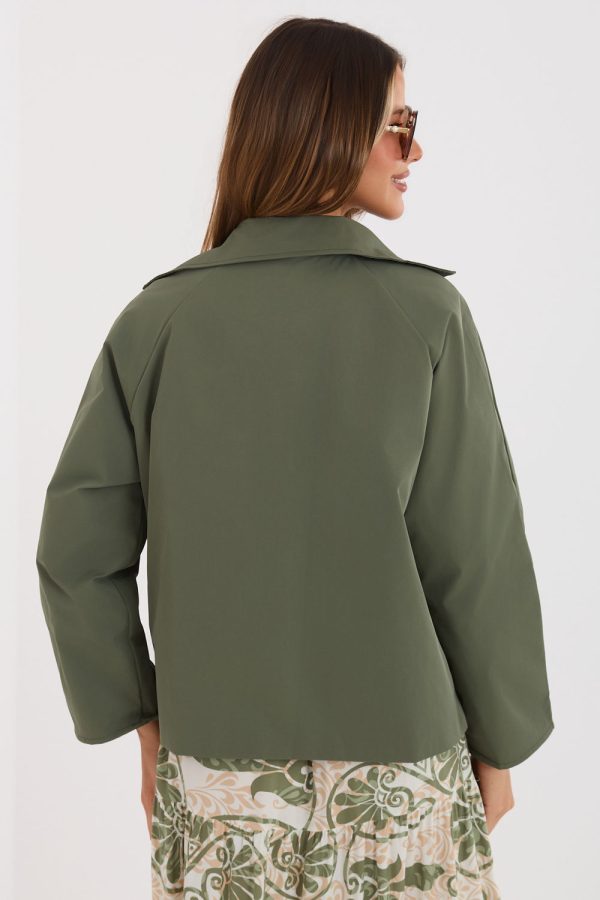 Green Coat in Women`s Coats, Jackets with Polyester