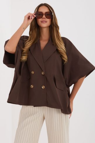 Brown Coat in Women`s Coats, Jackets with Polyester