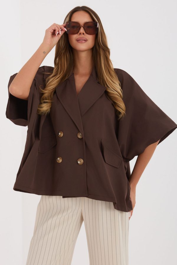 Brown Coat in Women`s Coats, Jackets with Polyester