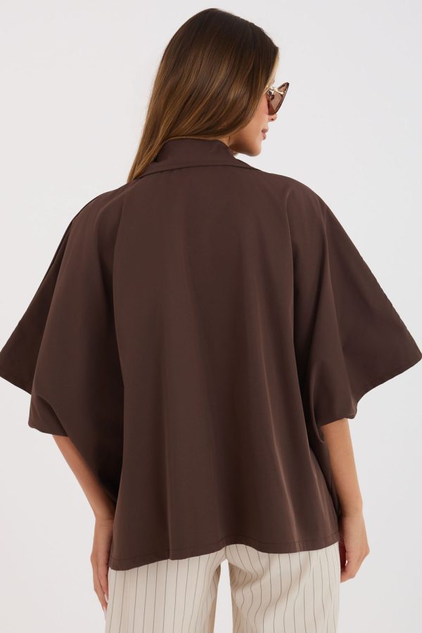 Brown Coat in Women`s Coats, Jackets with Polyester