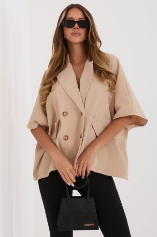 Brown Coat in Women`s Coats, Jackets with Polyester