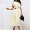 Yellow Cocktail Dress in Formal Dresses, Cocktail Dresses with Lyocel and Polyester