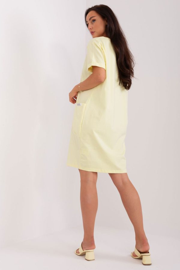Yellow Daydress in Day Dresses with Cotton and Spandex