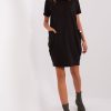 Black Daydress in Day Dresses with Cotton and Spandex